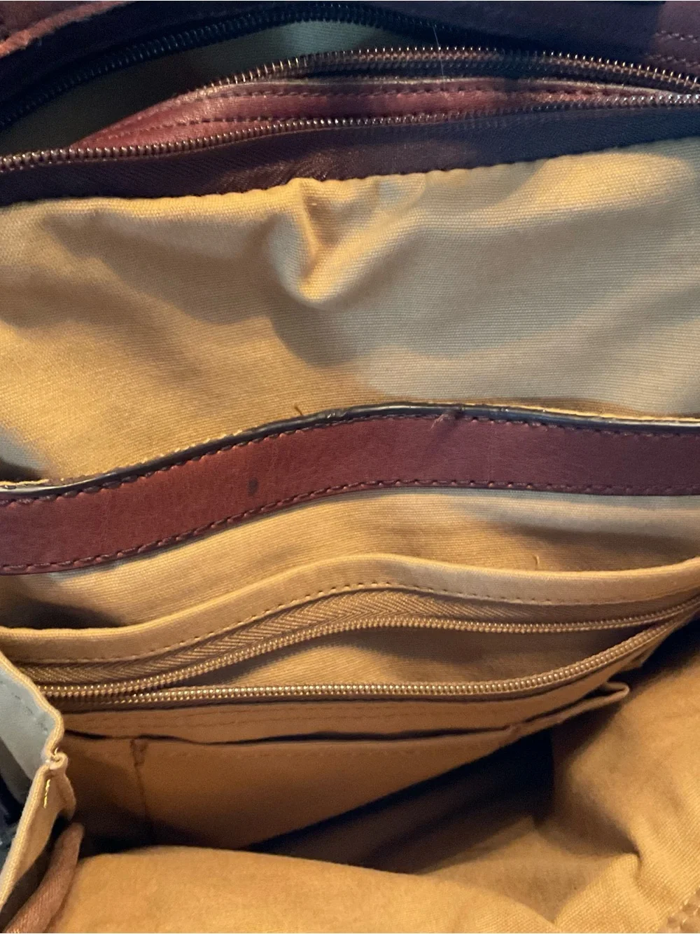 Duluth Trading Co Brown Leather Messenger Bag